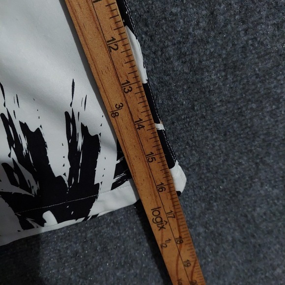 Porter & Ash Shirt Mens Large White Black Kinetic Stretch Abstract Button Front - Picture 6 of 9